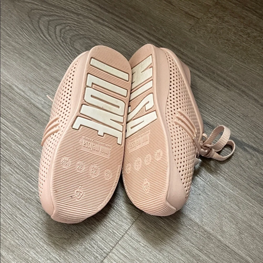 Mini Melissa Girls Pink Sneakers - Picture 4 of 6